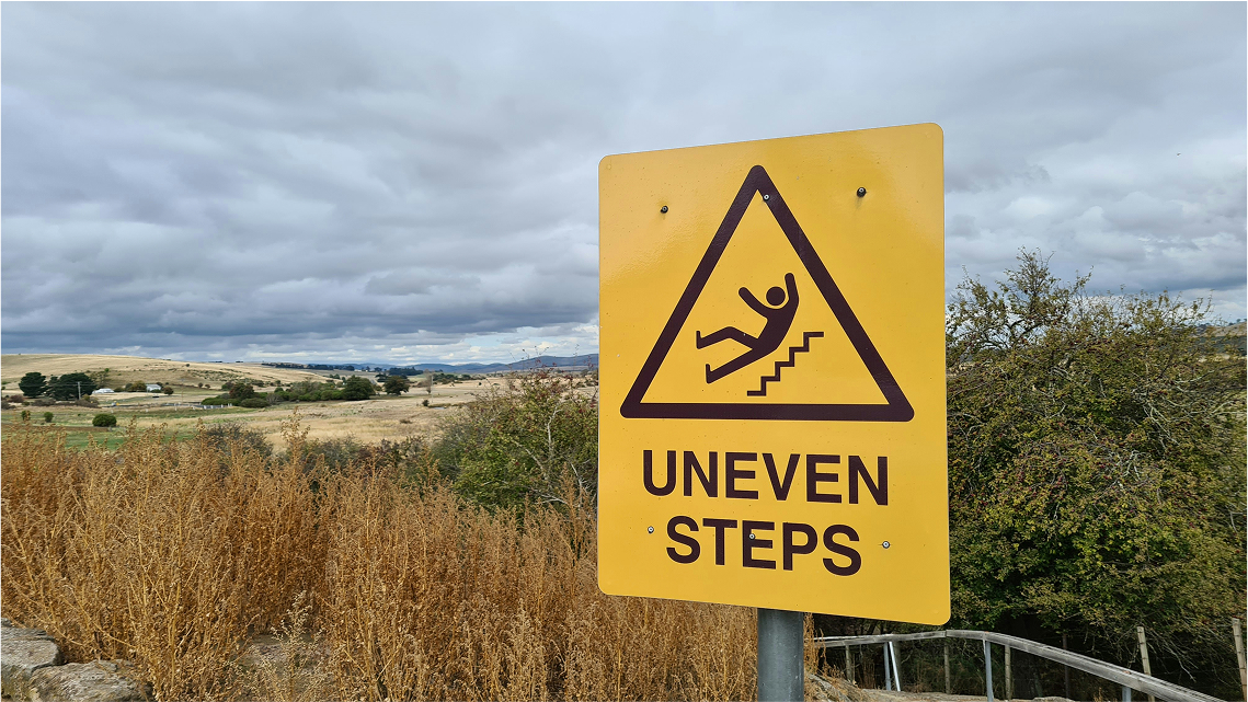 slip and fall hazard with wet floor or dangerous conditions