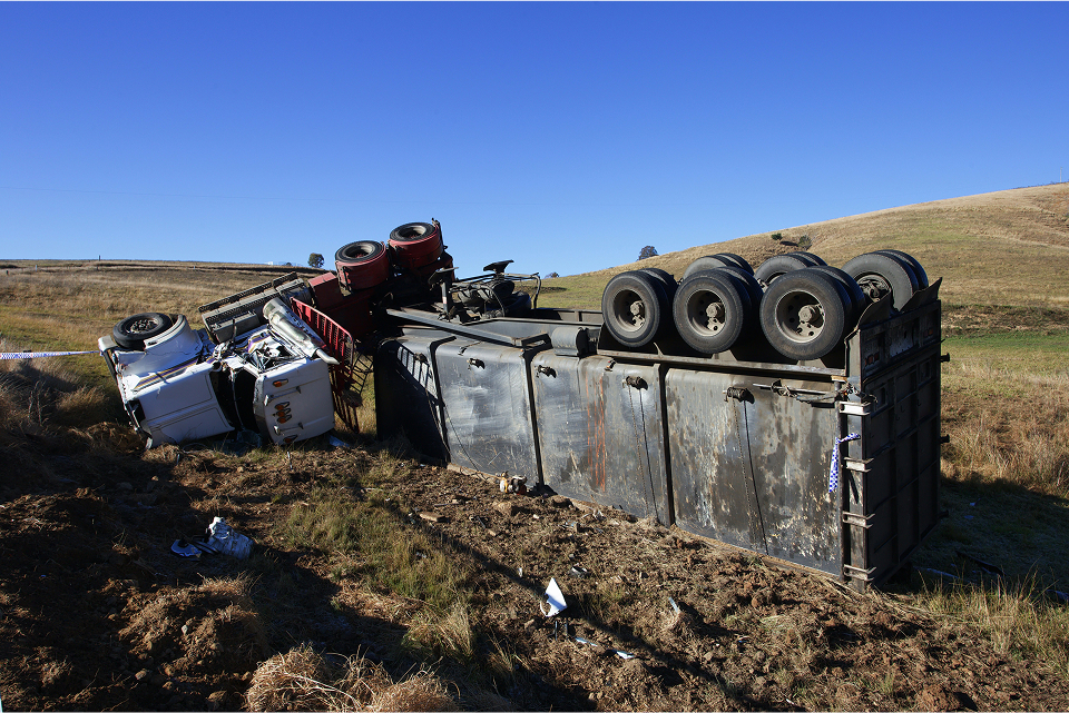 truck accident victim receiving specialized medical treatment